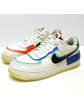 Nike Air Force 1 Shadow Low DH1965-100 Womens US 10 Multicolor Sneakers Used VGC